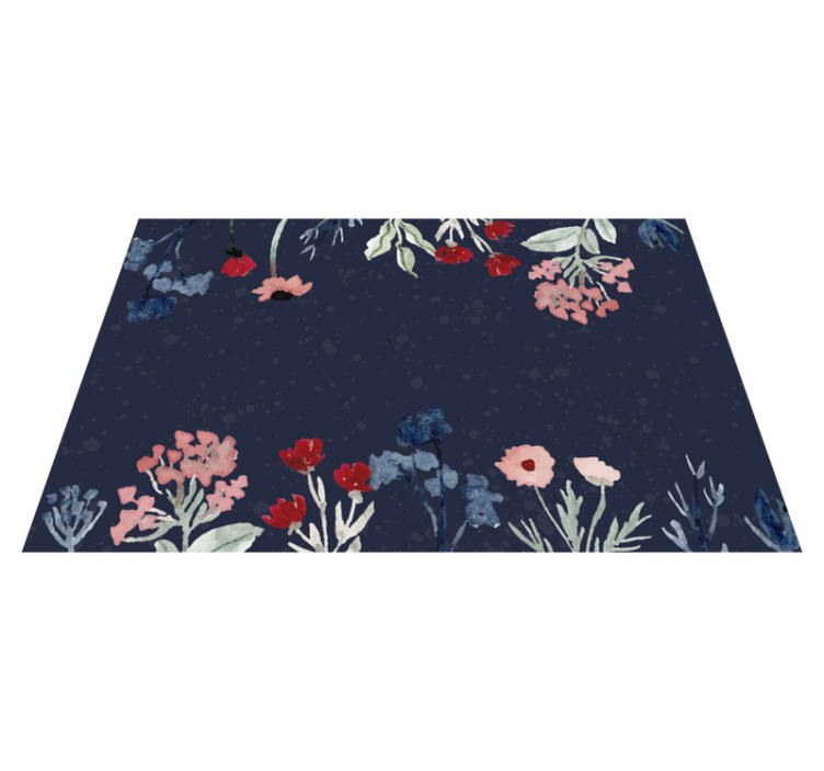 Tapis vinyle plantes imagerie botanique florale - TenStickers