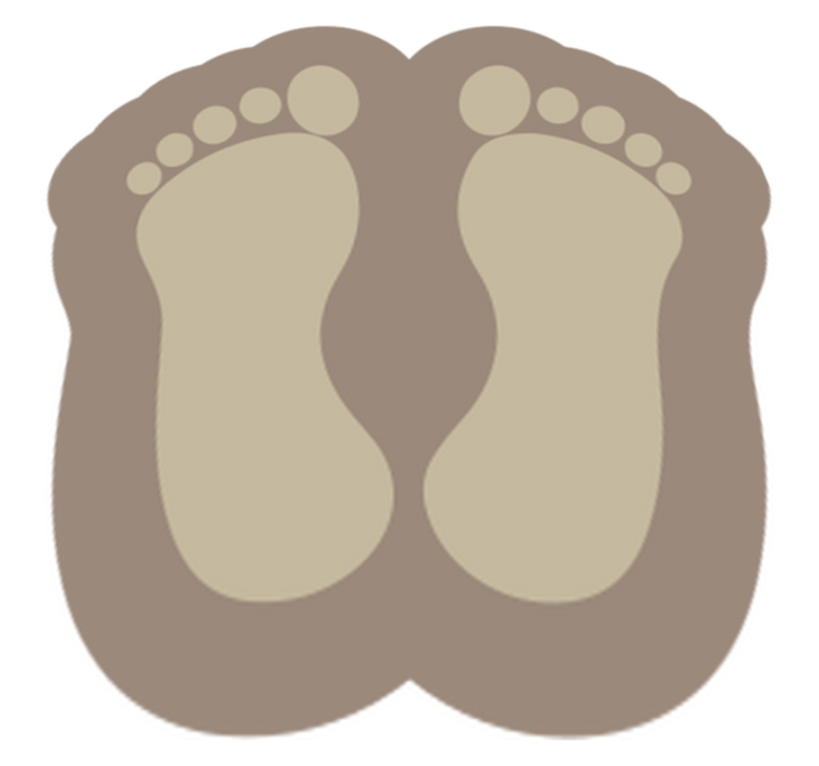 Tapis vinyle bébé contours de l'empreinte - TenStickers