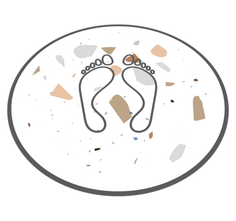 Tapis vinyle salle de bain empreinte abstraite - TenStickers