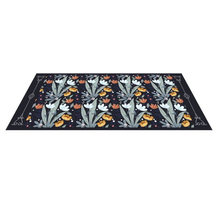 Tapis vinyle plantes modèle d'arrangement floral - TenStickers