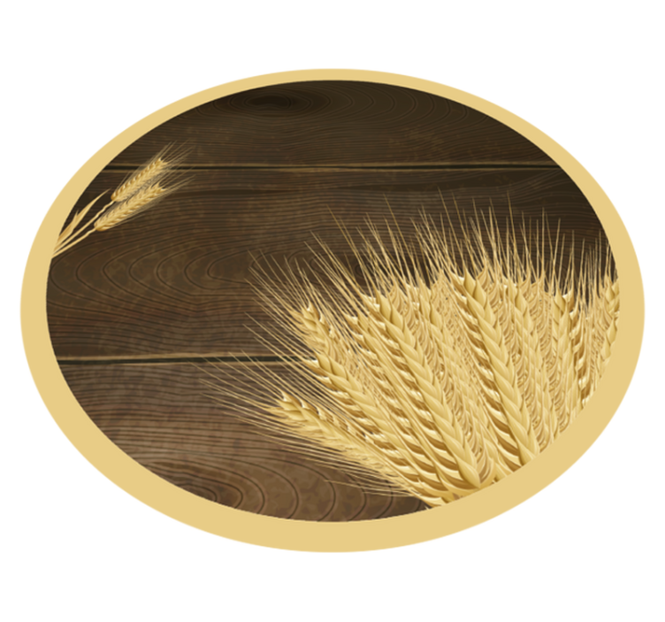tapis vinyle salle a manger Cercle de blé - TenStickers