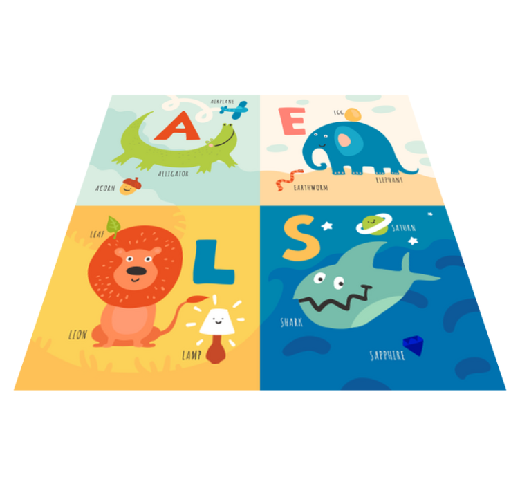 Tapis vinyle alphabet design d'apprentissage des lettres - TenStickers