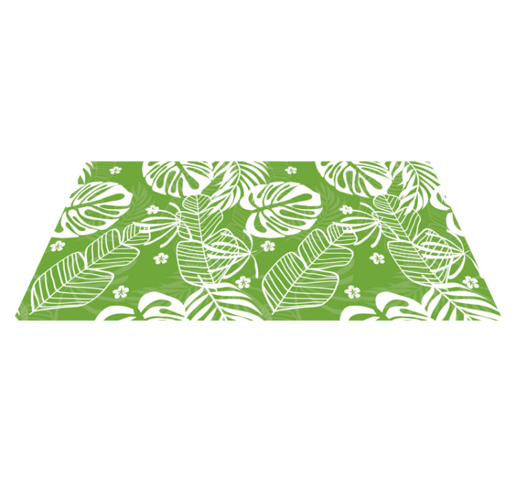 Tapis vinyle plantes motif tropical vert - TenStickers