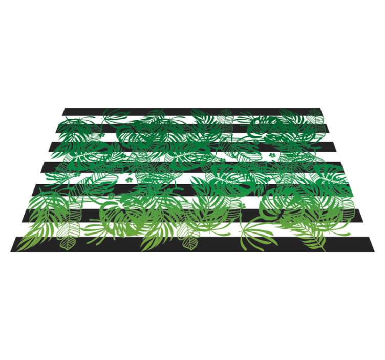 Tapis vinyle plantes motifs de feuilles tropicales - TenStickers