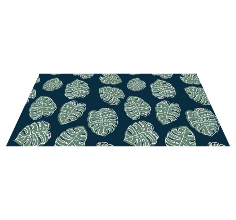 Tapis vinyle plantes motif de feuille de monstera - TenStickers