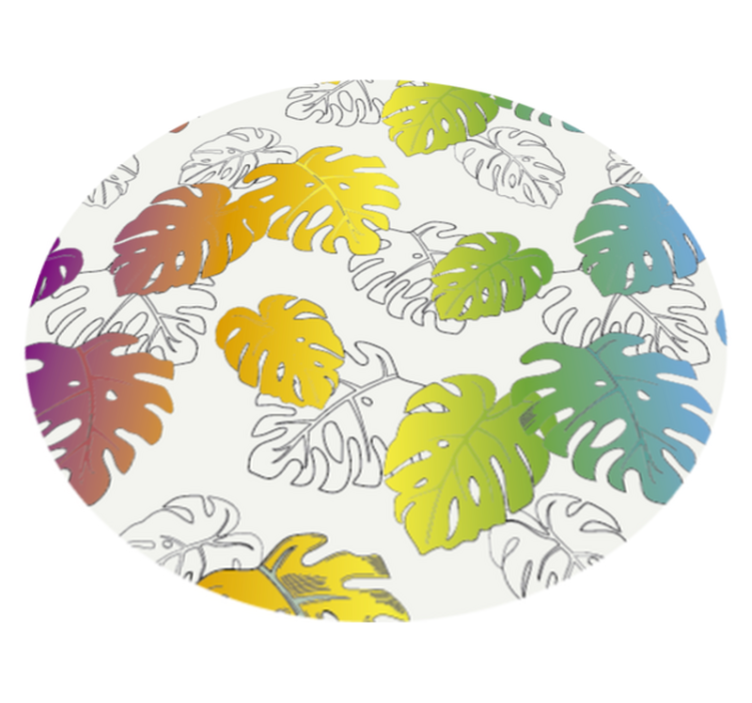 Tapis vinyle plantes délice de monstera tropical - TenStickers