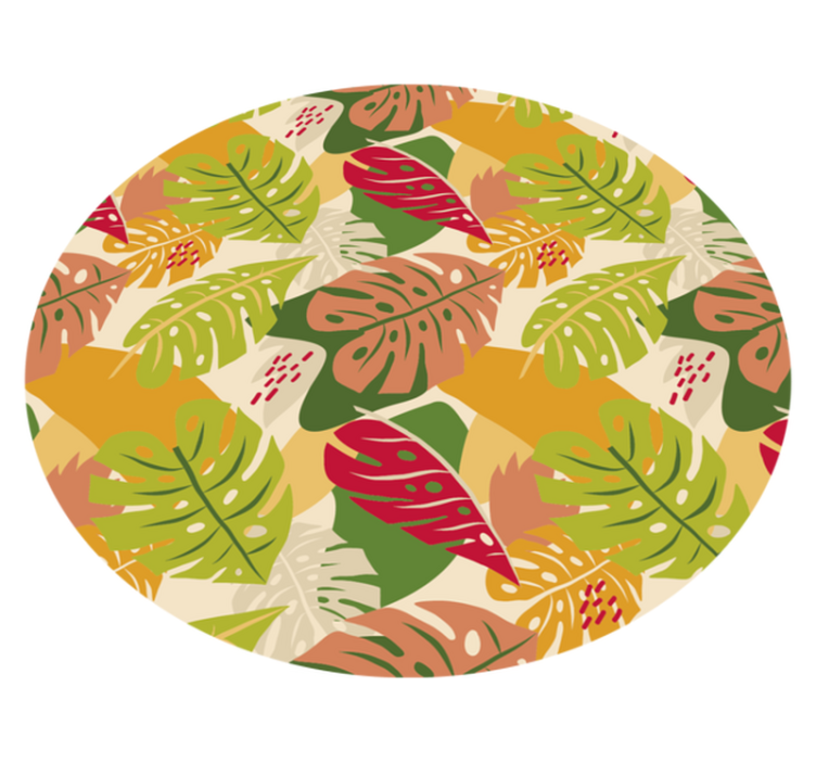 Tapis vinyle plantes motif de feuillage tropical - TenStickers