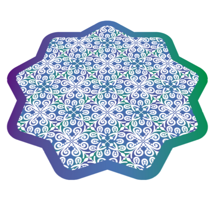 Tapis vinyle carreaux de ciment design complexe - TenStickers