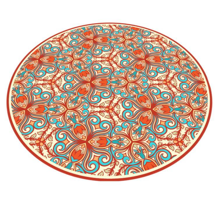 Tapis vinyle mandala motif circulaire orné - TenStickers