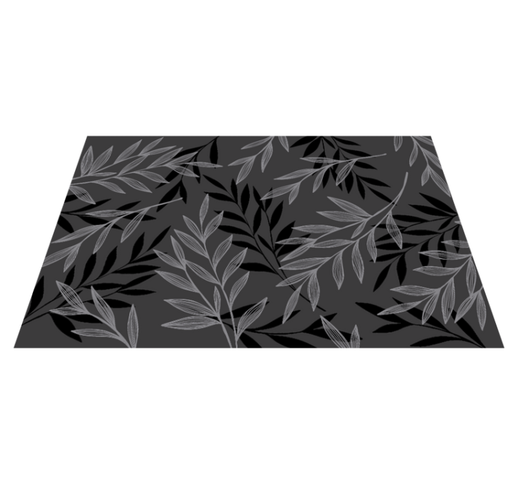 Tapis vinyle plantes silhouette feuillue - TenStickers