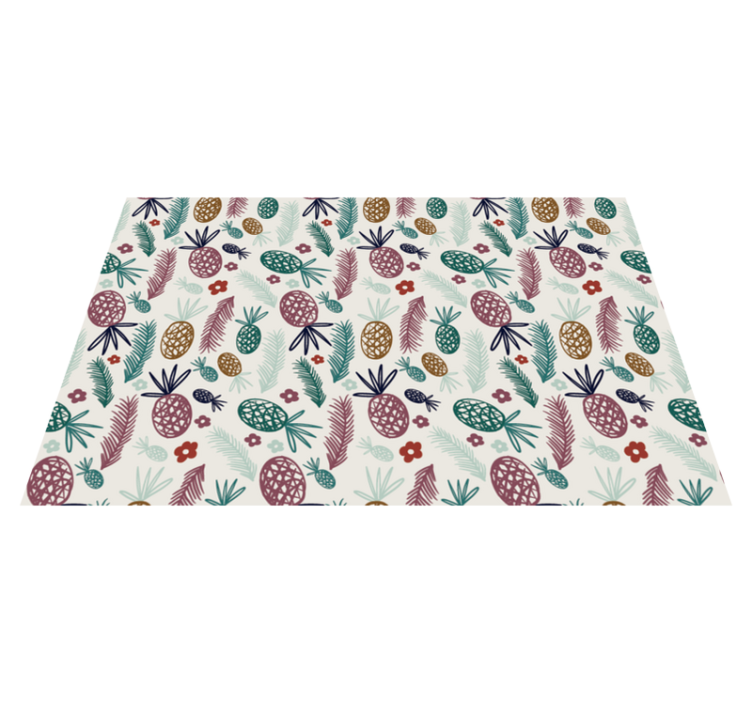 Tapis vinyle plantes motif fruits tropicaux - TenStickers