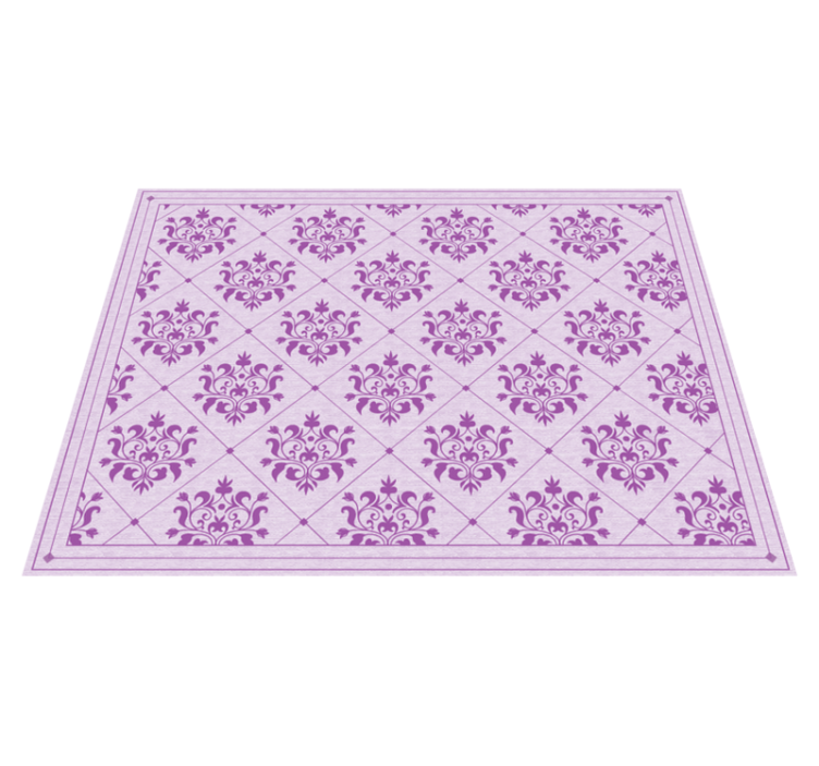 Tapis vinyle vintage motif damassé orné - TenStickers