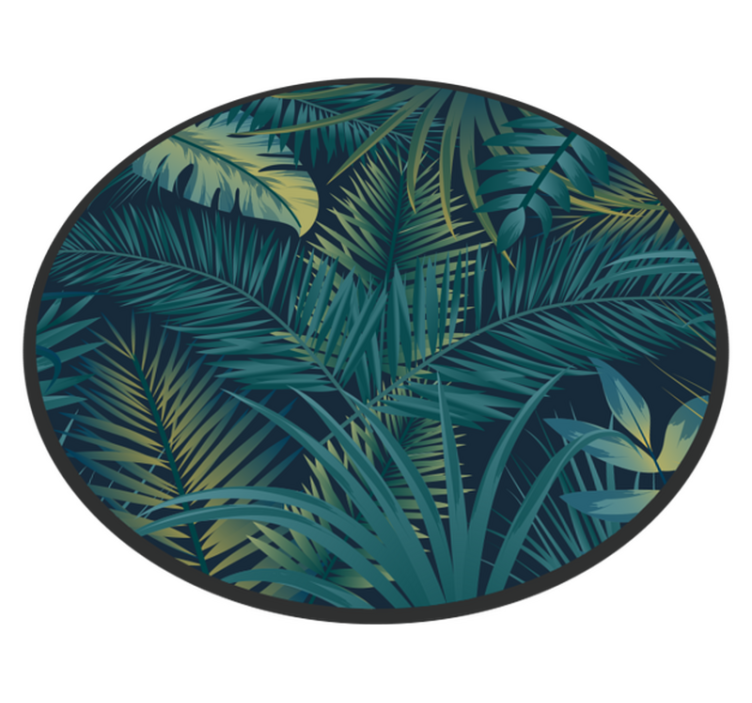 tapis vinyle salon Feuilles tropicales - TenStickers