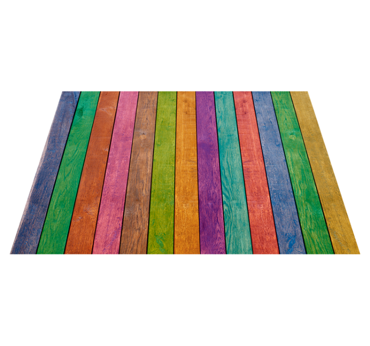 tapis vinyle en bois vinylee multicolore en bois - TenStickers