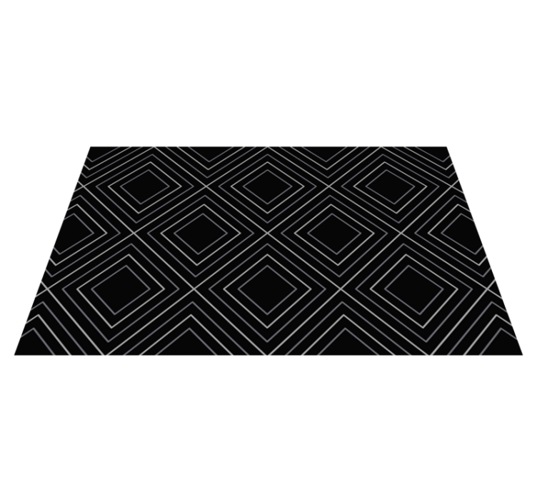 Tapis vinyle géométrique géométrique monochromatique - TenStickers