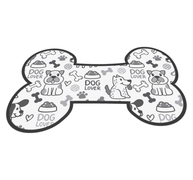 Tapis vinyle Dessins chiens et de nourriture - TenStickers