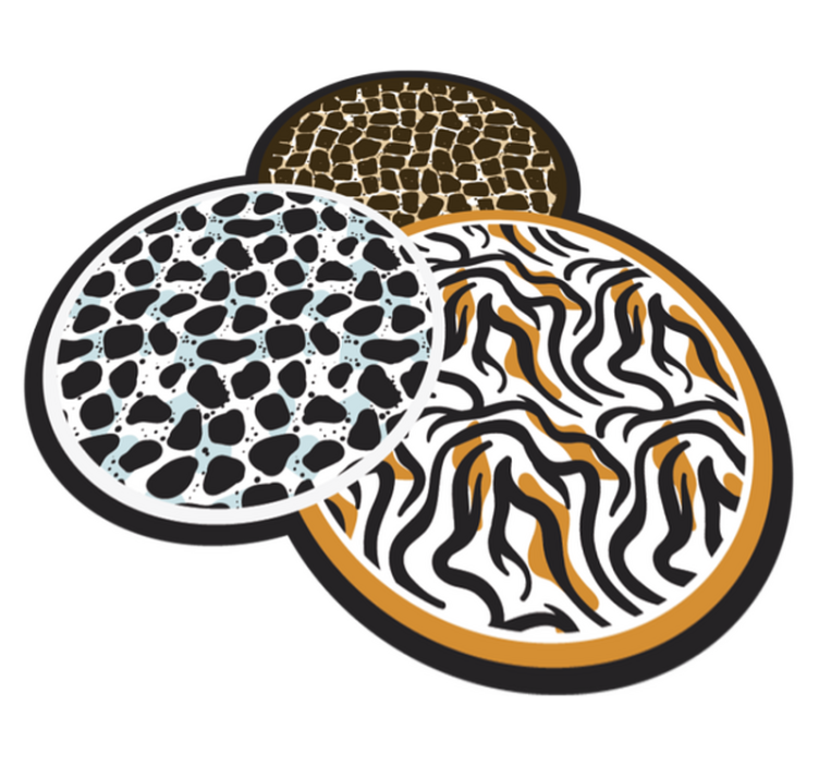 Tapis vinyle motif animal trio de motifs safari - TenStickers