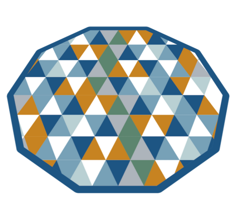 Tapis vinyle géométrique octogone géométrique - TenStickers