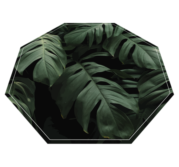 Tapis vinyle plantes motif de feuilles tropicales - TenStickers