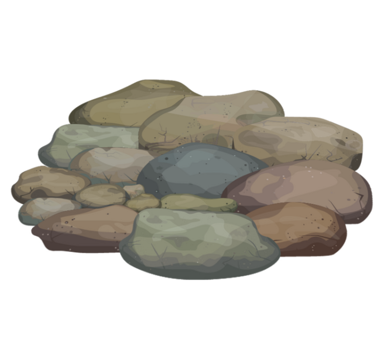 Tapis vinyle pierre illustration de galets - TenStickers