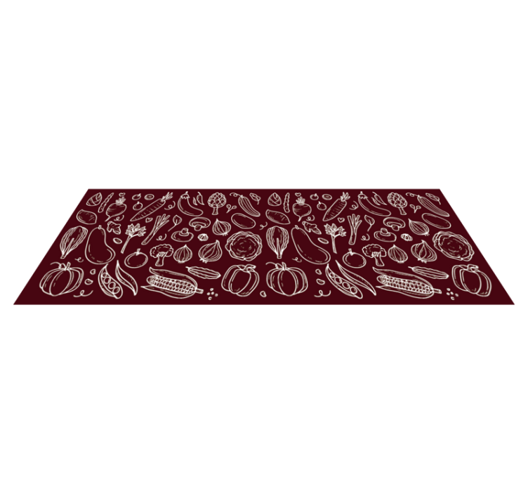 Tapis vinyle cuisine illustration de légumes - TenStickers