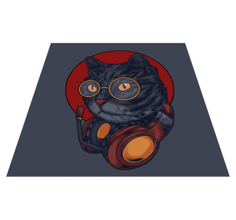 Tapis vinyle animal félin astronaute - TenStickers