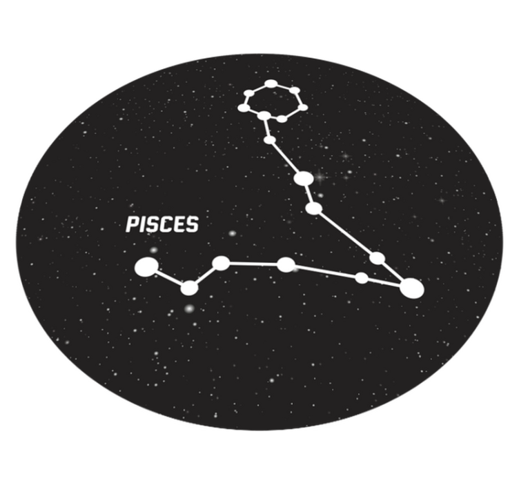 Tapis vinyle étoile constellation des poissons - TenStickers