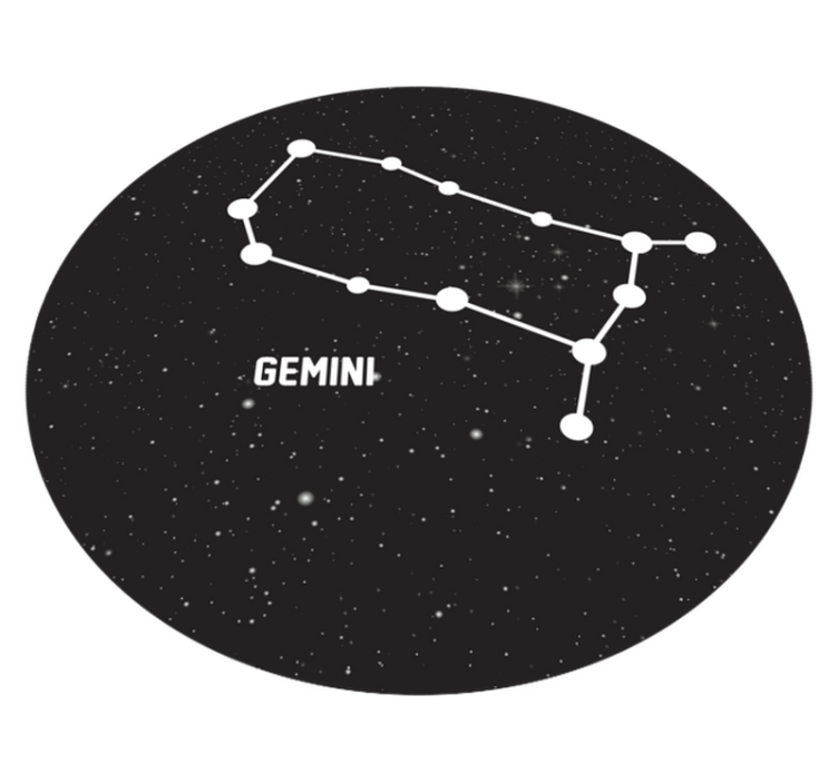 Tapis vinyle étoile constellation des gémeaux - TenStickers