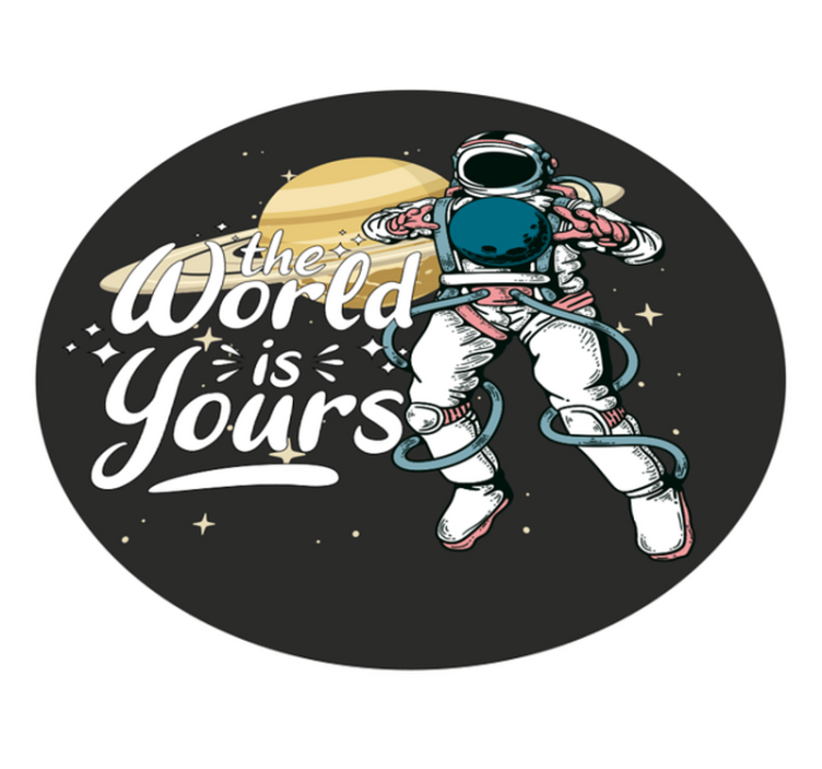 Tapis vinyle ado exploration des astronautes - TenStickers