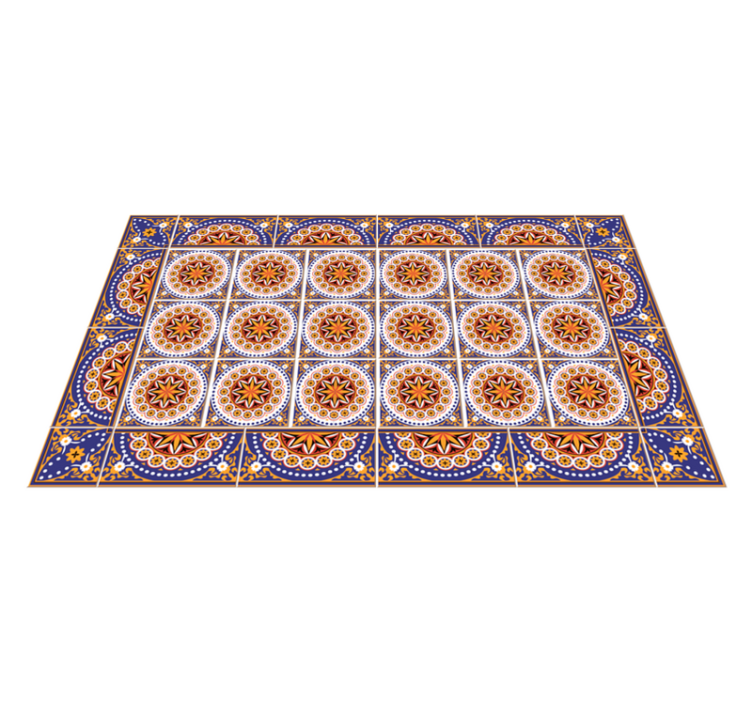 Tapis vinyle cuisine formes multicolores - TenStickers