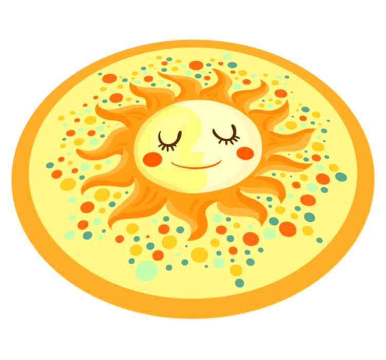 tapis vinyle pour enfants Soleil jaune - TenStickers