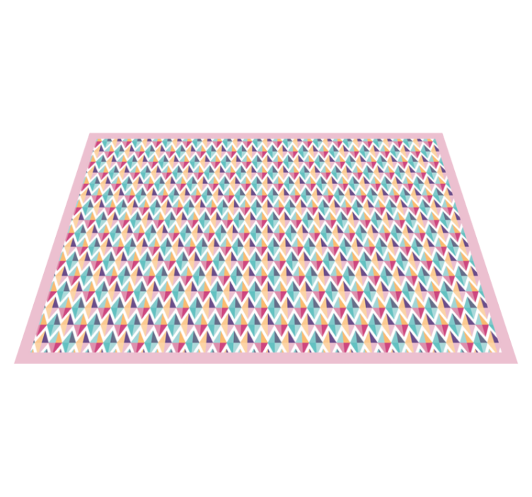 Tapis vinyle salle de bain motif géométrique - TenStickers