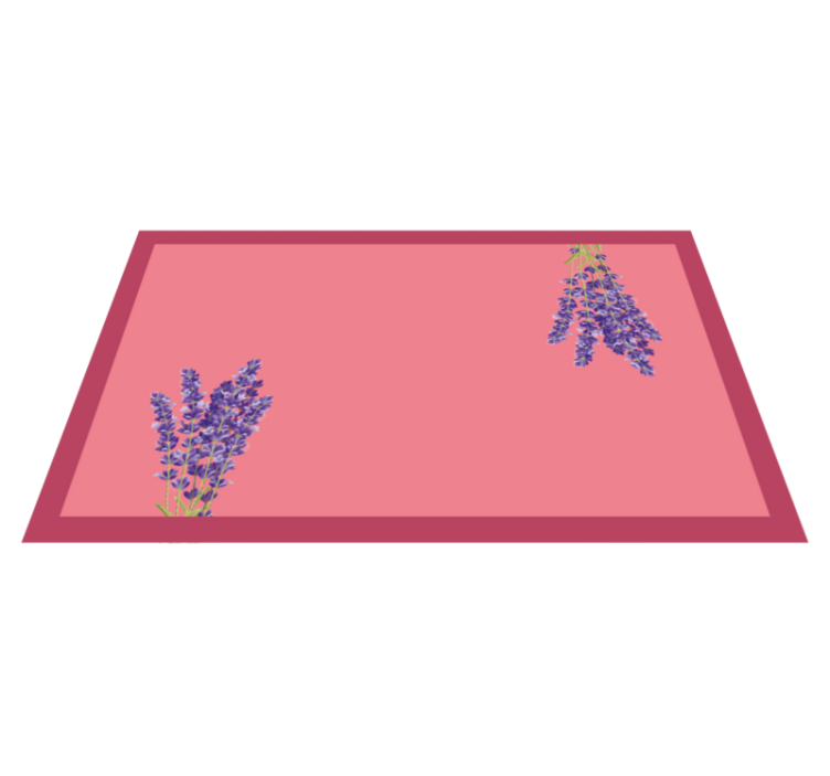 Tapis vinyle plantes accents de lavande floraux - TenStickers