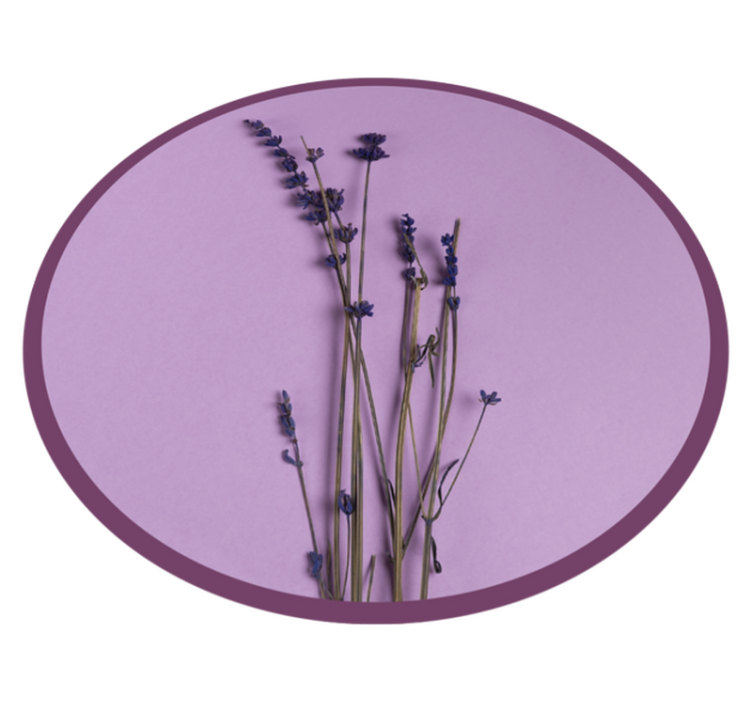 Tapis vinyle plantes lavande, silhouette - TenStickers