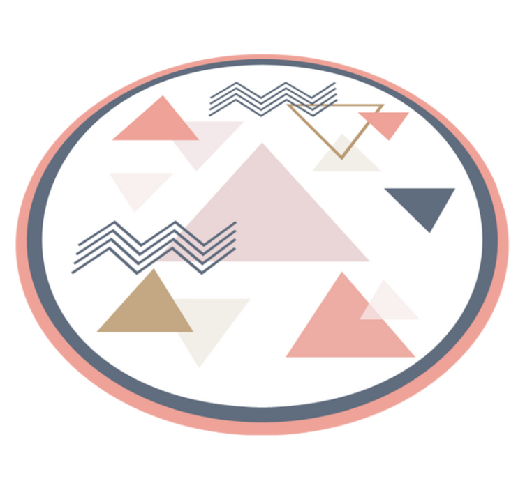 Tapis vinyle géométrique cercle abstrait géométrique - TenStickers