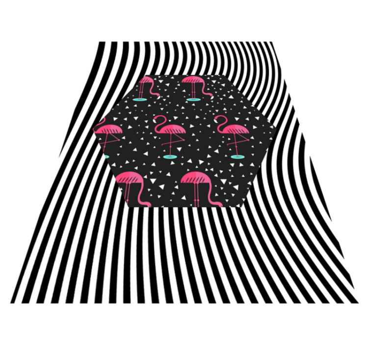 tapis vinyle animal Flamants roses et zèbres - TenStickers