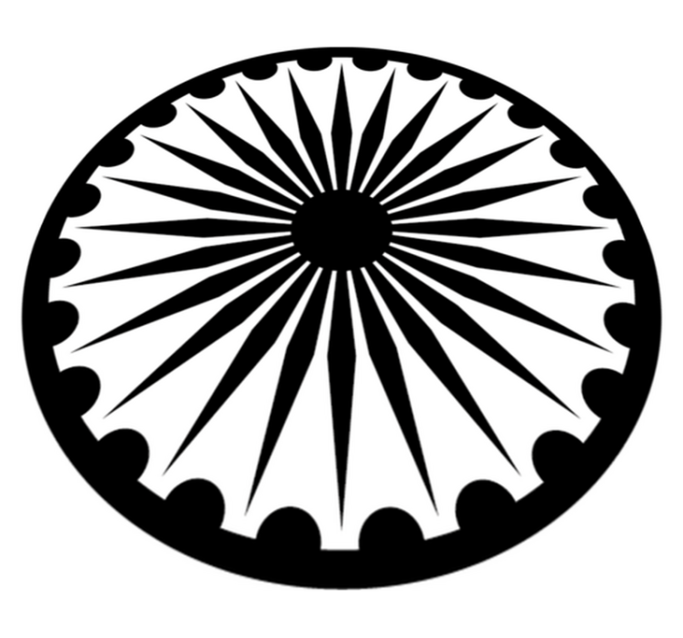 Tapis vinyle moderne roue florale - TenStickers