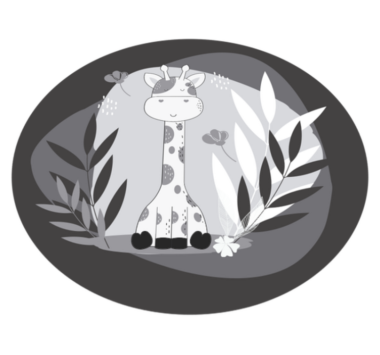 tapis vinyle animal Mignon bébé girafe - TenStickers