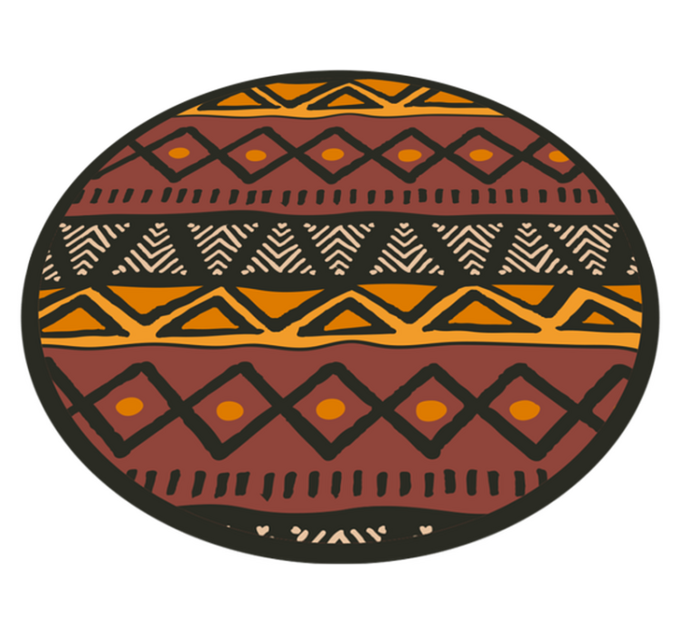 tapis vinyle geometrique vinyle africain circulaire - TenStickers