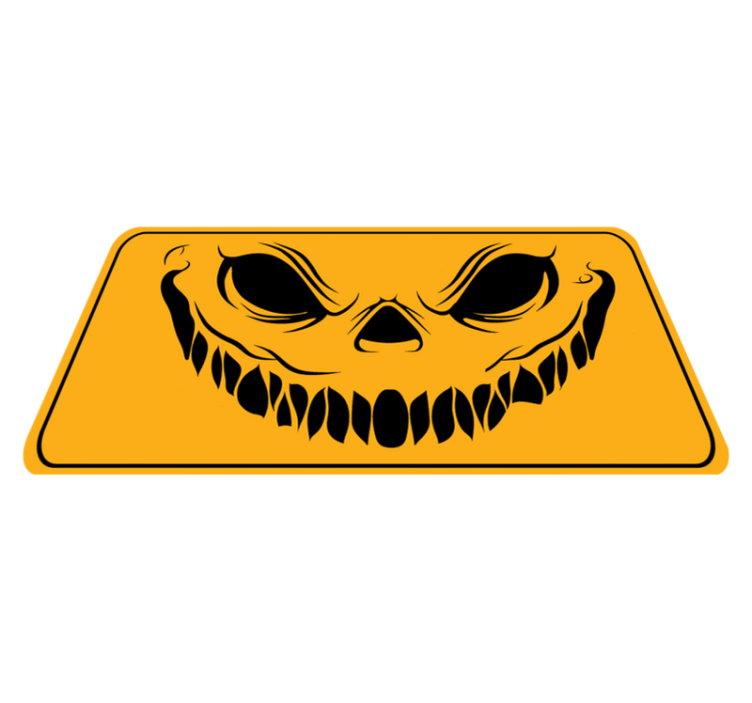 Tapis vinyle pour halloween visage souriant effrayant - TenStickers