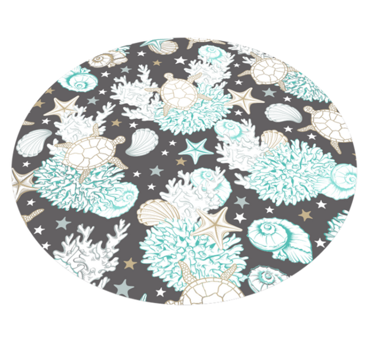 Tapis vinyle animal motif marin - TenStickers