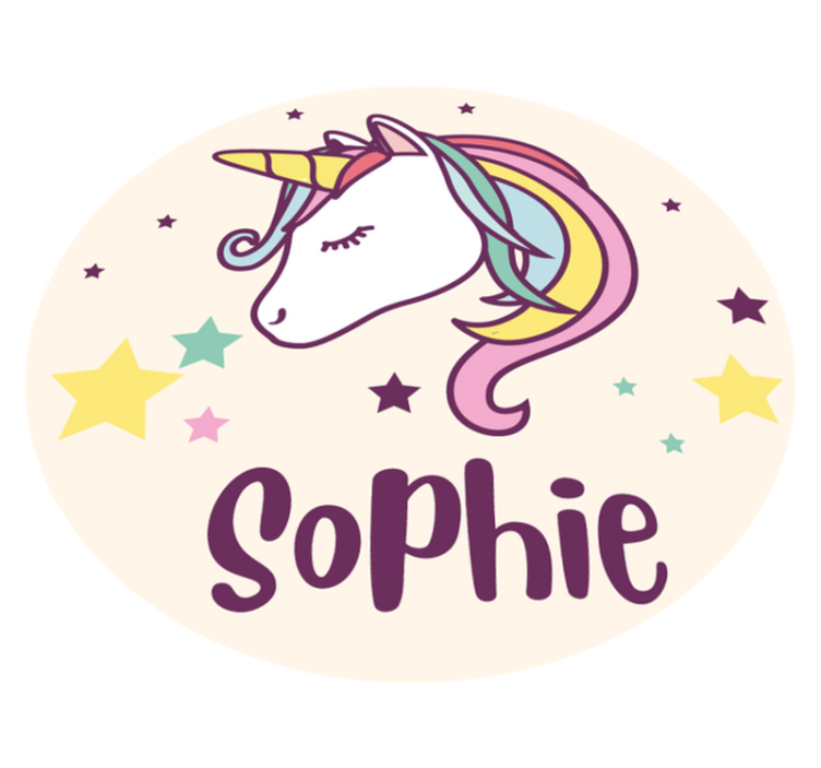 Tapis vinyle personnalisé illustration de licorne - TenStickers