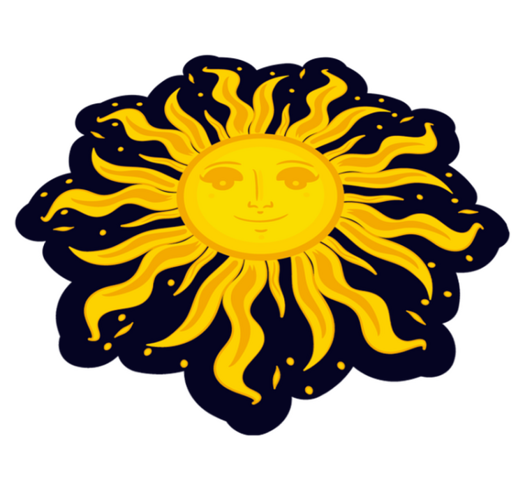 tapis vinyle ethnique Soleil bohème - TenStickers