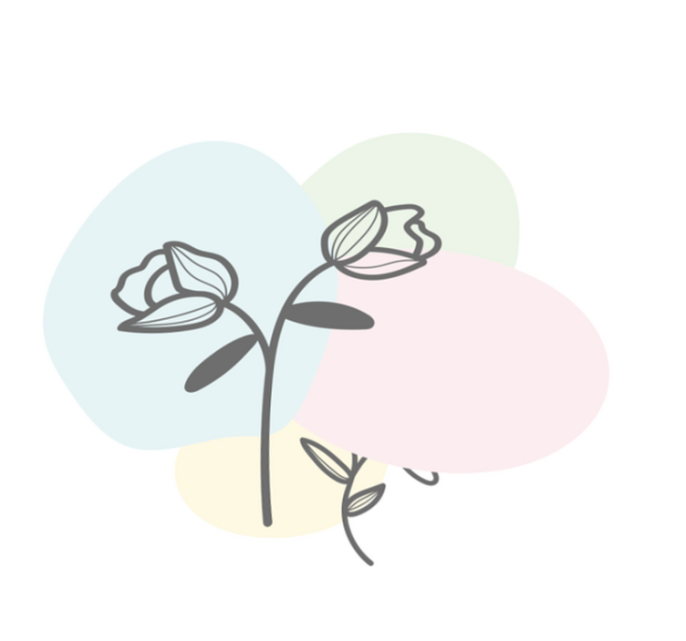 Tapis vinyle plantes tapis coeur fleuri - TenStickers