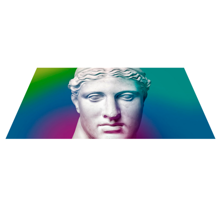 Tapis vinyle minimaliste dégradé sculptural - TenStickers