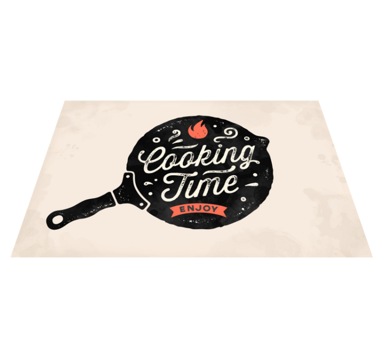Tapis vinyle cuisine temps de cuisson - TenStickers