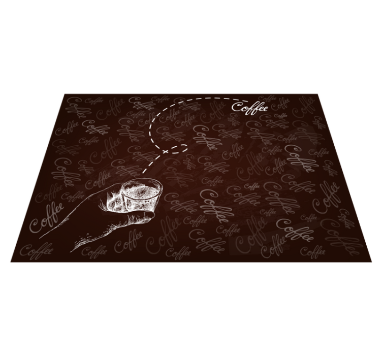 tapis vinyle cuisine Coup de café - TenStickers