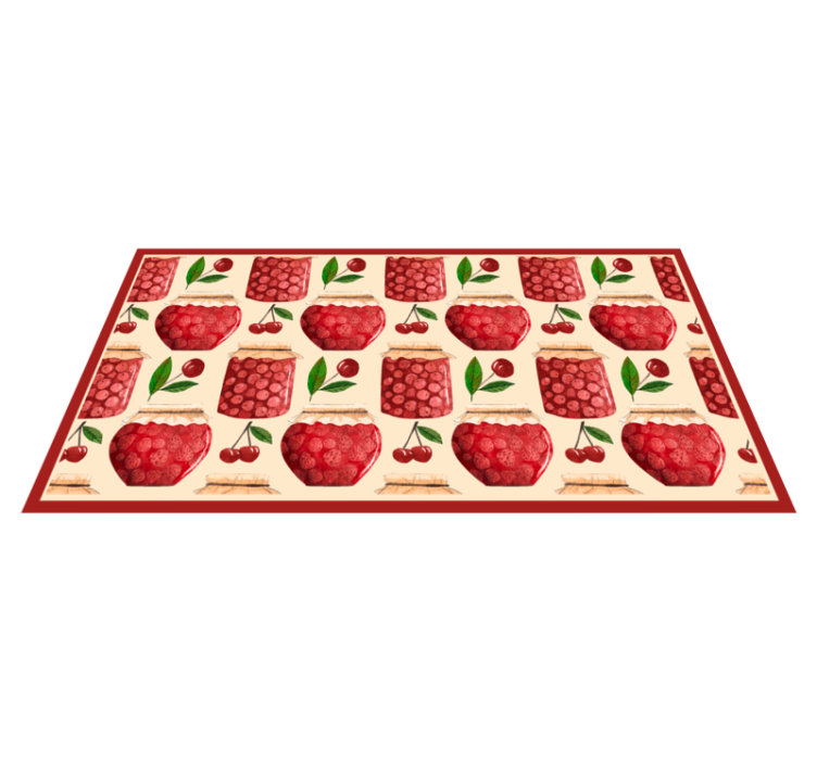 Tapis vinyle cuisine motif de confiture de cerises - TenStickers