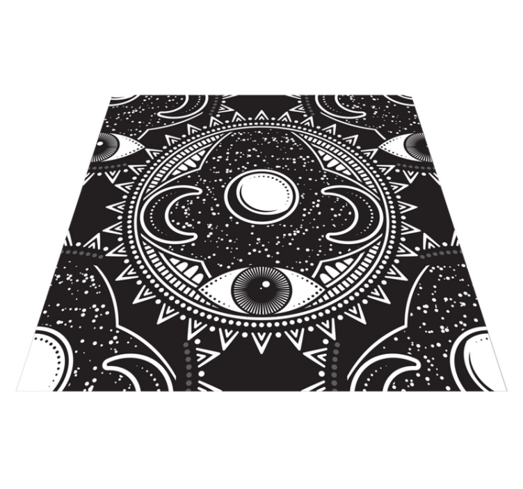 Tapis vinyle mandala Thème du zodiaque mandala - TenStickers
