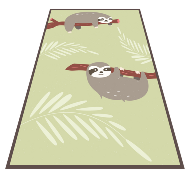 Tapis vinyle bébé décor de pépinière de paresseux - TenStickers